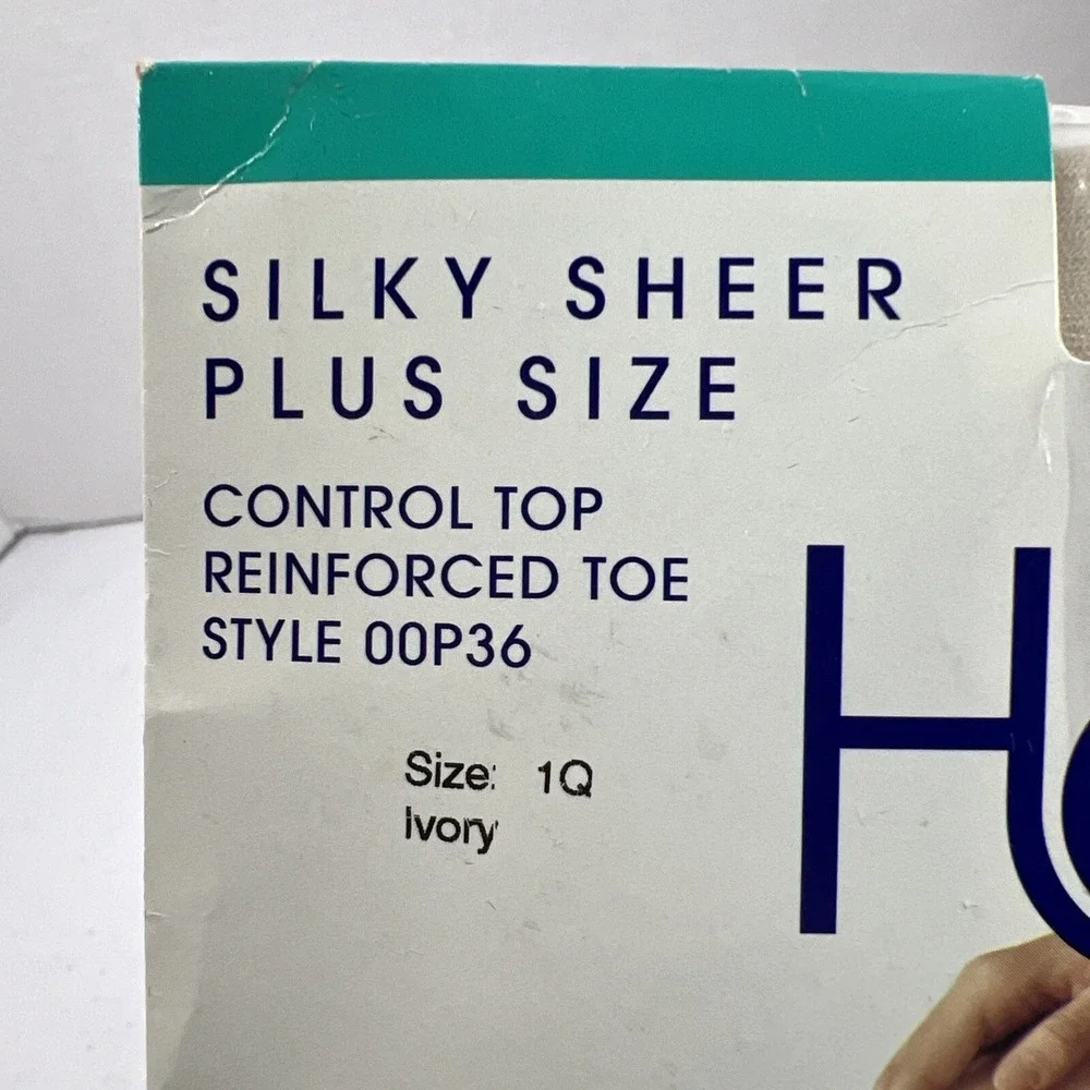 Hanes Too Silky Sheer Plus Ivory Size 1Q Control Top Style OOP36 New Old Stock